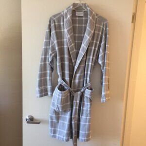 Boll and Branch Women's Double Windowpane Flannel Robe